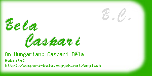 bela caspari business card